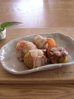 簡単トマトの薄切り豚ばら巻き-レシピのメイン写真