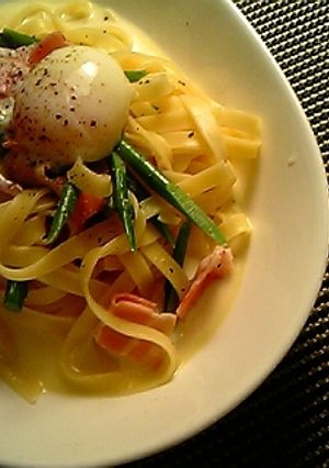 カルボナーラ風　スープパスタ-レシピのメイン写真