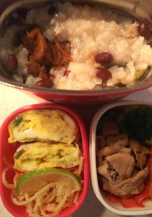 タンパク質多めお弁当⑰ランチジャー七草粥-レシピのメイン写真