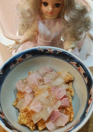 リカちゃん♡もち麦煎餅であんかけおこげ風-レシピのメイン写真