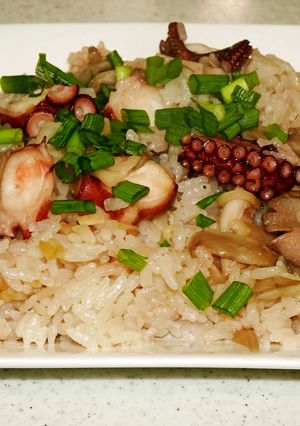 我が家の「タコと舞茸の炊き込みご飯」　-レシピのメイン写真