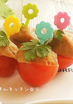切るだけ！トマミートボール♪-レシピのメイン写真