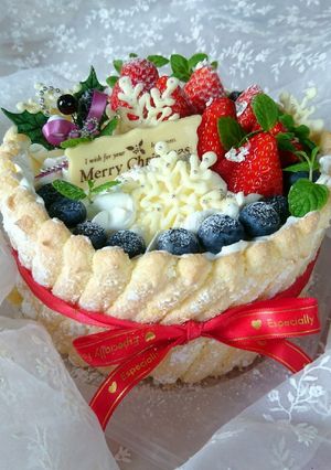 クリスマス☆シャルロットケーキ-レシピのメイン写真