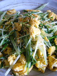 水菜のシャキッと卵あえ-レシピのメイン写真