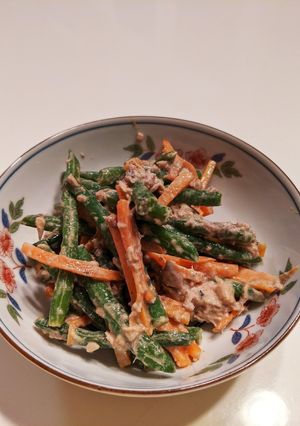 簡単*サバ缶とインゲンの和え物-レシピのメイン写真