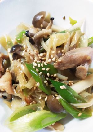 ねぎ大量消費！ねぎときのこの炒め煮-レシピのメイン写真