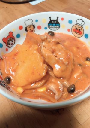 子供も大好き濃厚トマトクリームシチュー-レシピのメイン写真
