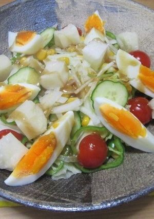 これだけで満足♪お餅サラダ-レシピのメイン写真