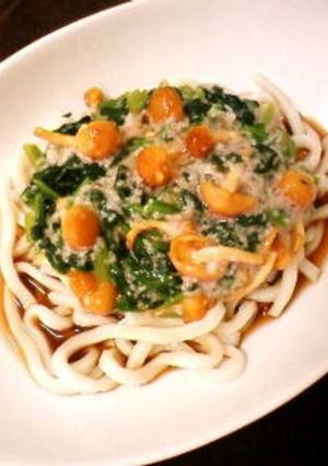 ほうれん草と長いもの冷やしうどん-レシピのメイン写真