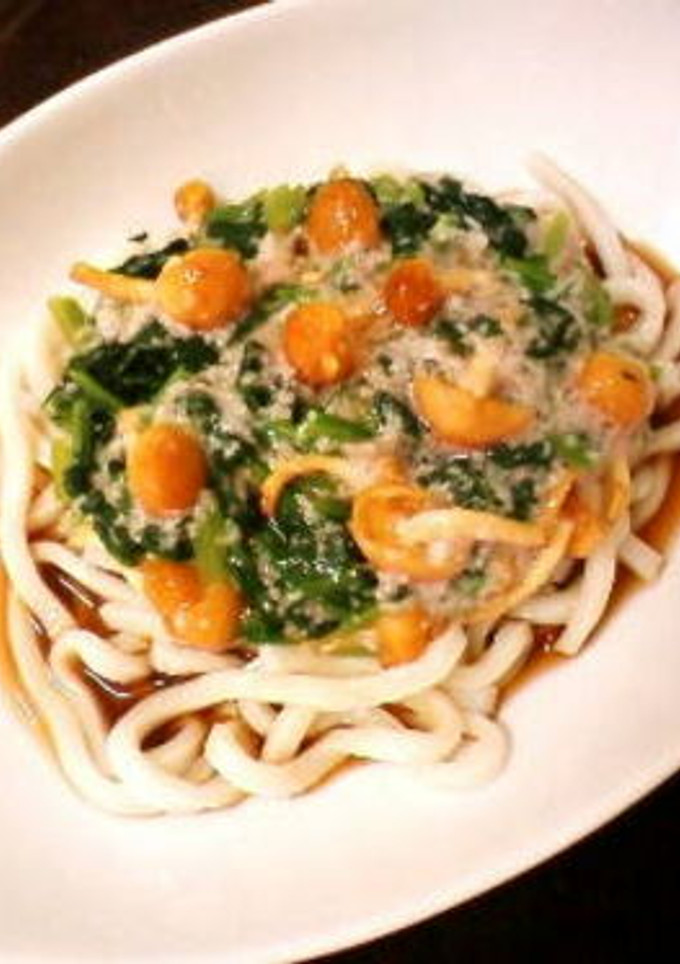 ほうれん草と長いもの冷やしうどん-レシピのメイン写真