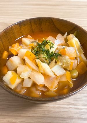 トマトジュースで具沢山ミネストローネ-レシピのメイン写真