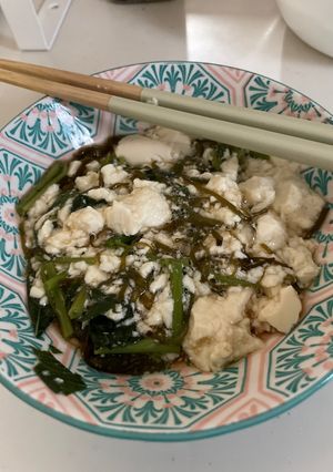 めかぶと豆腐とモロヘイヤの和物-レシピのメイン写真