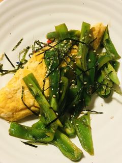 だし巻き風味のオムレツ&醤油焼きピーマン-レシピのメイン写真