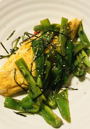 だし巻き風味のオムレツ＆醤油焼きピーマン-レシピのメイン写真