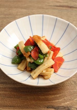 レンジで簡単！竹輪と野菜の鶏がら煮-レシピのメイン写真