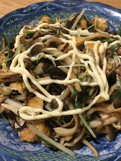 簡単♩水菜しめじの塩昆布炒めのマヨ和え-レシピのメイン写真
