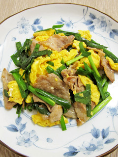 ニラ玉(豚肉入り)-レシピのメイン写真