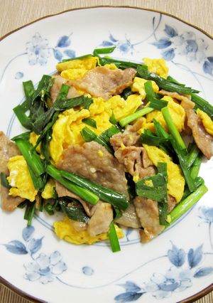 ニラ玉（豚肉入り）-レシピのメイン写真