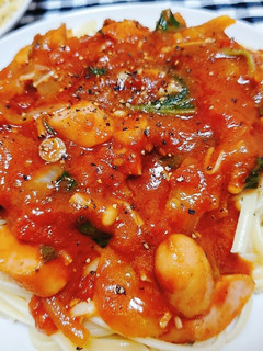 ほうれん草のトマトパスタ-レシピのメイン写真