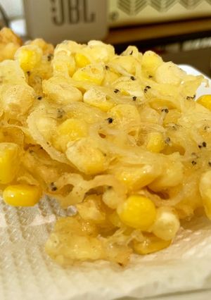 甘旨！トウモロコシとシラウオのかき揚げ-レシピのメイン写真