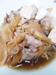 簡単♪豚バラで肉豆腐!-レシピのメイン写真