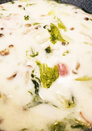 白菜ベーコンしめじの中華風ミルクスープ-レシピのメイン写真