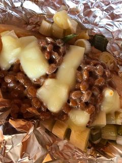 納豆とサーモンのチーズ焼き-レシピのメイン写真