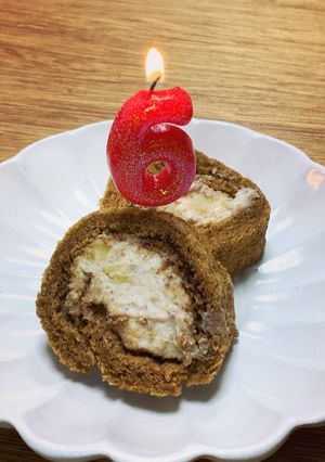 卵乳小麦不使用！米粉珈琲栗ロールケーキ-レシピのメイン写真