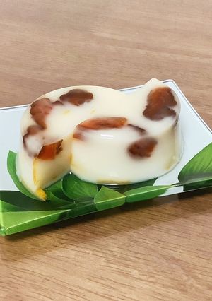 季節の牛乳かん〜干柿と柚子【簡単お洒落】-レシピのメイン写真