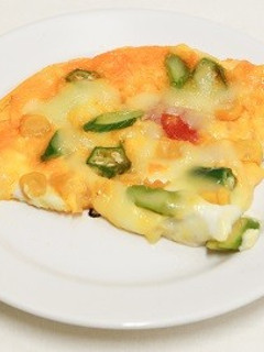 夏野菜てんこもり卵ピザ-レシピのメイン写真