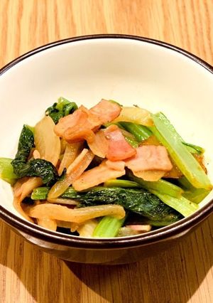 ご飯進む副菜★小松菜のバター醤油炒め-レシピのメイン写真