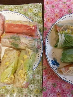 おせちリメイク☆残ったマリネ等を生春巻に-レシピのメイン写真