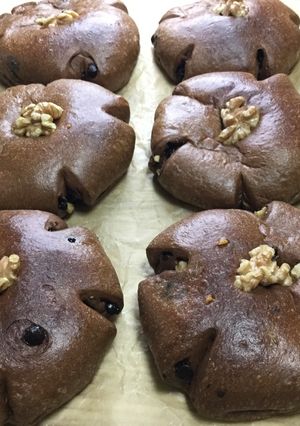 ふすまパンミックスdeチョコ＆くるみパン-レシピのメイン写真