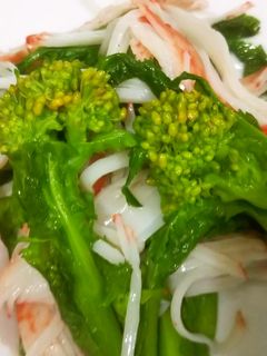 菜の花のバター炒めカニかまあえ-レシピのメイン写真