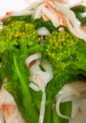 菜の花のバター炒めカニかまあえ-レシピのメイン写真