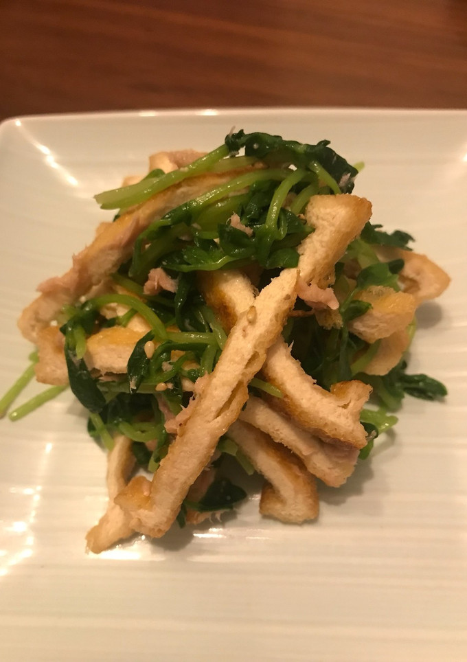 豆苗と油揚げのナムル-レシピのメイン写真