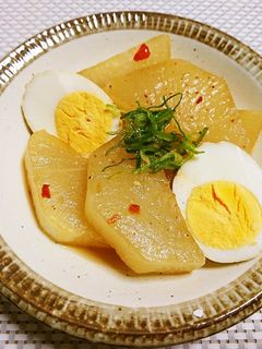 旨辛♫大根と茹で卵の韓国風ピリ辛炒め煮-レシピのメイン写真