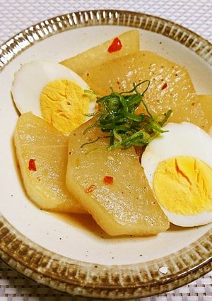 旨辛♫大根と茹で卵の韓国風ピリ辛炒め煮-レシピのメイン写真