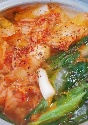 キムチのスープ鍋(簡単)-レシピのメイン写真