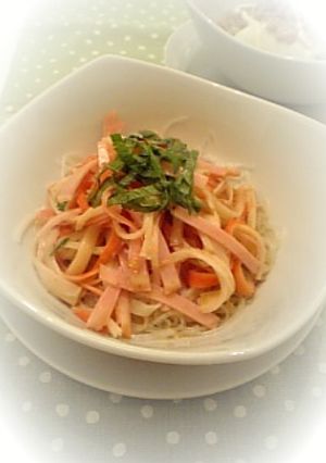 春雨のゴマ麺つゆサラダ♡-レシピのメイン写真
