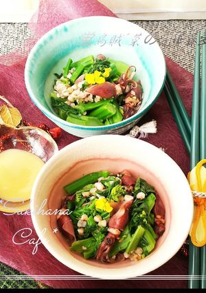酢味噌⁂菜の花とホタルイカ＊そばの実入り-レシピのメイン写真