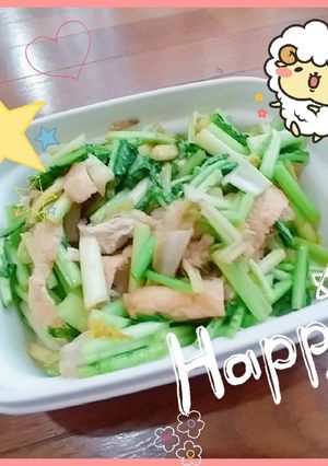 マクロビ☆かぶの葉の炒め煮【出稼ぎメシ】-レシピのメイン写真