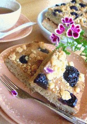 揚げ物用のバットで作りましょ！◆ダークチェリー＆ブルーベリーの紅茶ケーキ◆-レシピのメイン写真