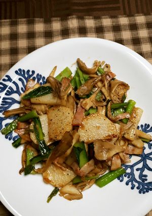 長芋と舞茸のバター醤油炒め-レシピのメイン写真