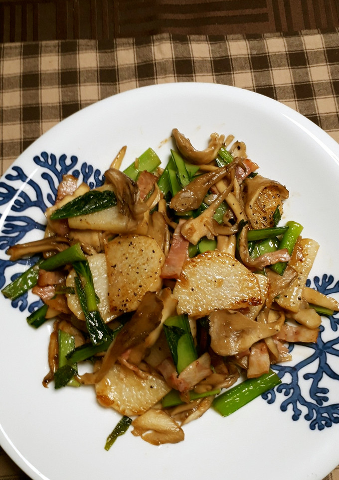 長芋と舞茸のバター醤油炒め-レシピのメイン写真
