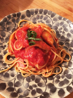 手軽 ナスとベーコンのトマトパスタ-レシピのメイン写真