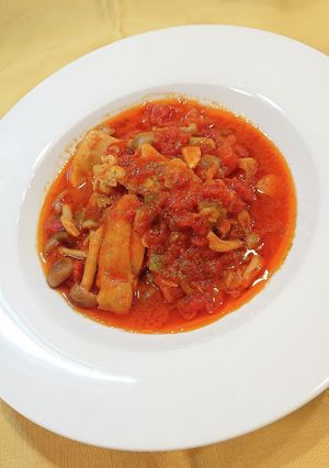 鶏肉のトマト煮込み♪簡単ﾌﾗｲﾊﾟﾝ-レシピのメイン写真
