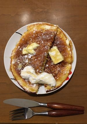 餅入り！モチフワパンケーキ-レシピのメイン写真