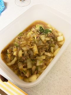 白菜とひき肉のカレーとろみ煮-レシピのメイン写真