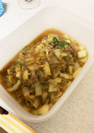 白菜とひき肉のカレーとろみ煮-レシピのメイン写真